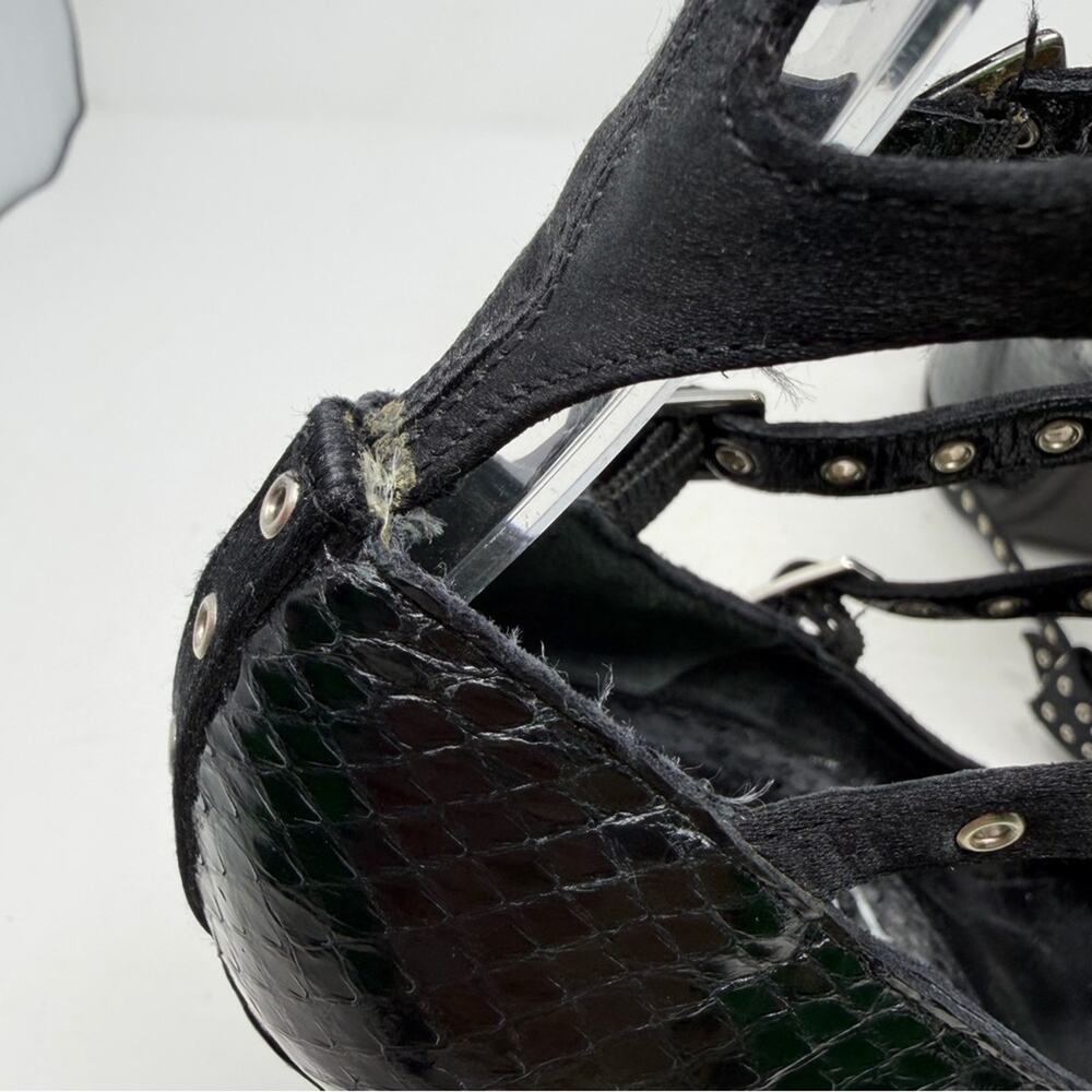 Christian Dior by John Galliano FW 2003 Bondage Bow Snakeskin Heels Size 36.5 - Picture 15 of 16